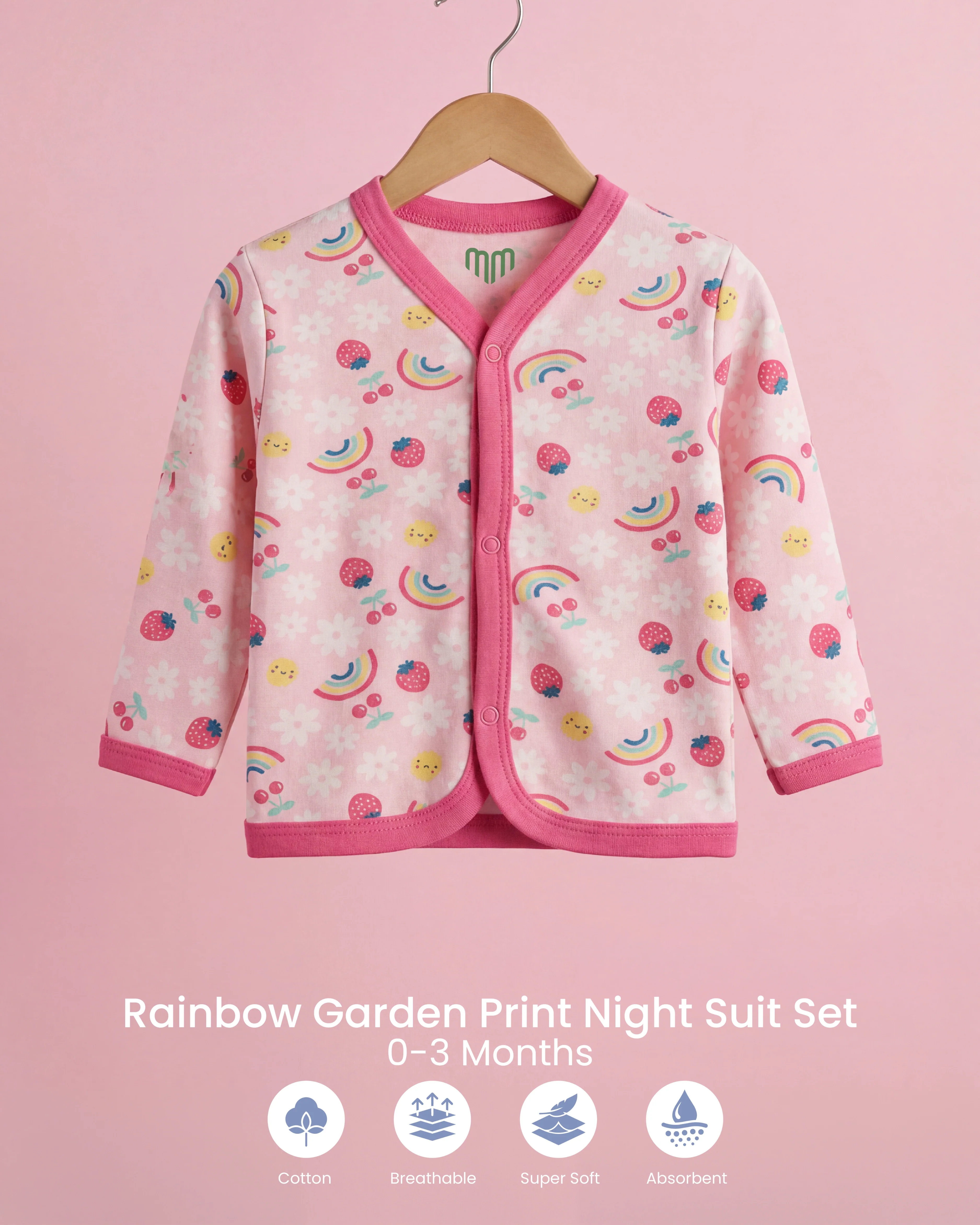 Little Blossom Night Sleep Suit - Image 3
