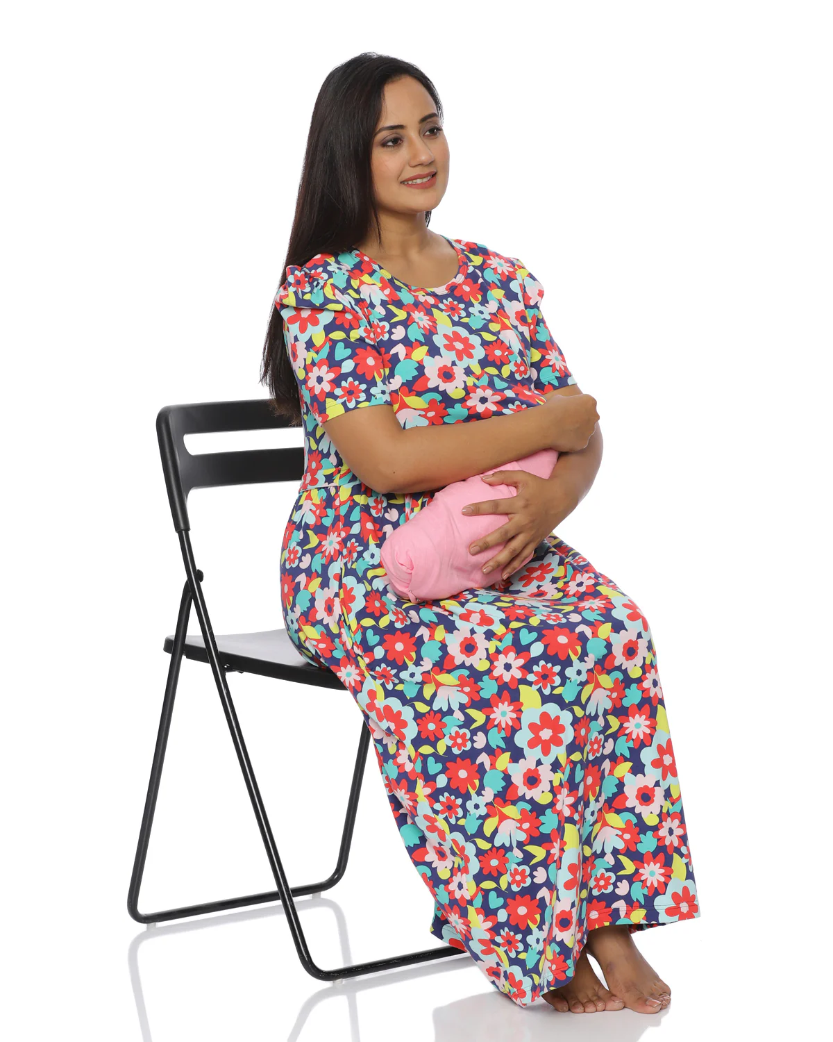 Dhara Zipless Maternity Loungewear – Calf Length - Image 3
