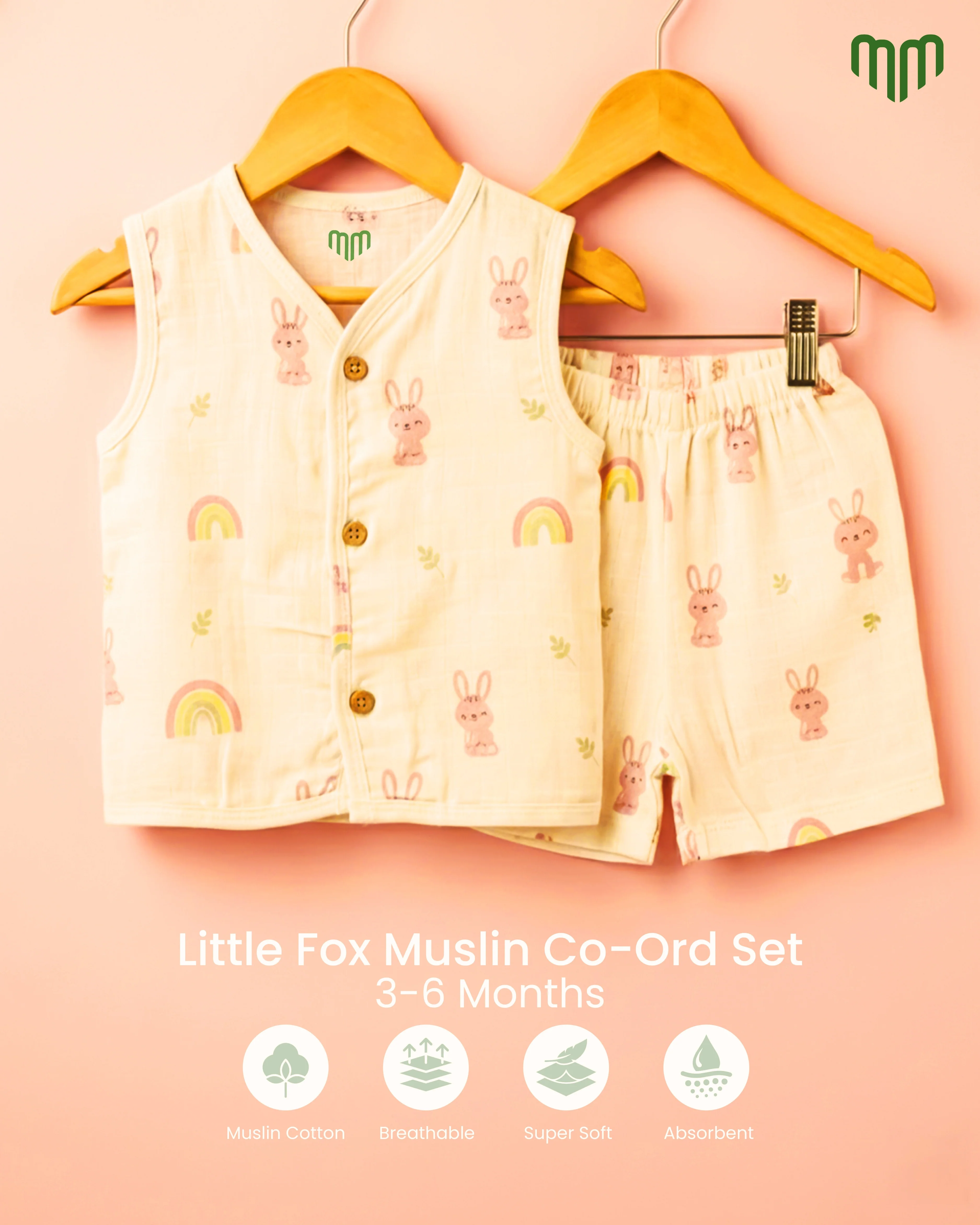 Little Rainbow Muslin Co-ord set - Image 3